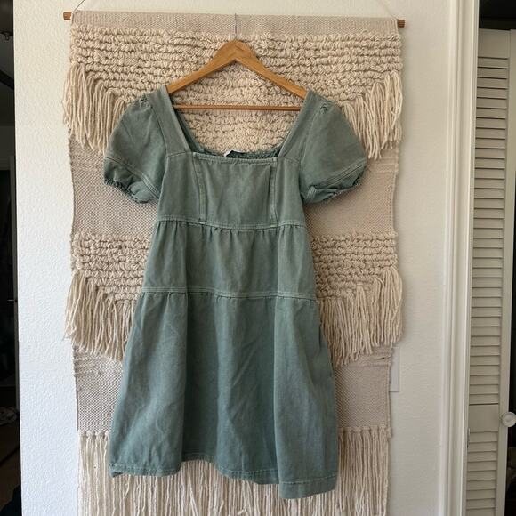 Louna Denim Mini Dress - Picture 1 of 8